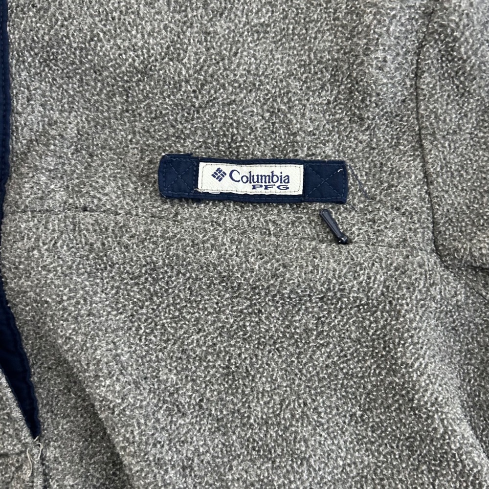 Michigan Wolverines Columbia Fleece Pullover Mens Small Grey PFG Snap - Picture 6 of 13